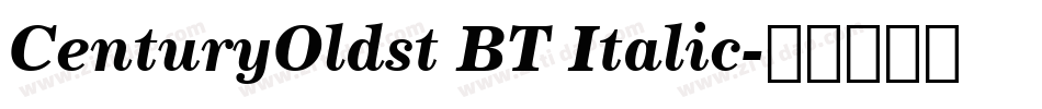 CenturyOldst BT Italic字体转换